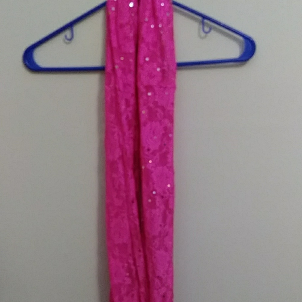 Pink glittery scarf